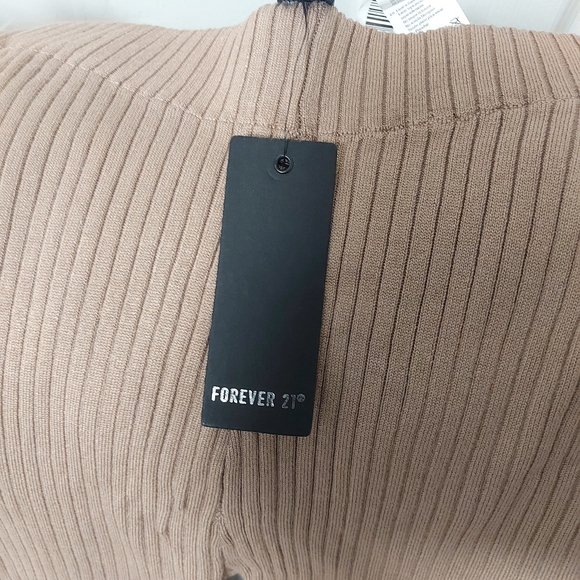 Forever 21 Ribbed Knit Pants - Brown - Picture 2 of 5